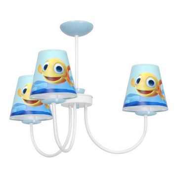 Hanglamp aan een paal voor Kinderen FISH 3xE14/40W/230V