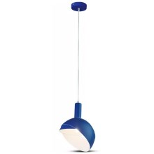 Hanglamp aan een touwtje 1xE14/60W/230V blauw