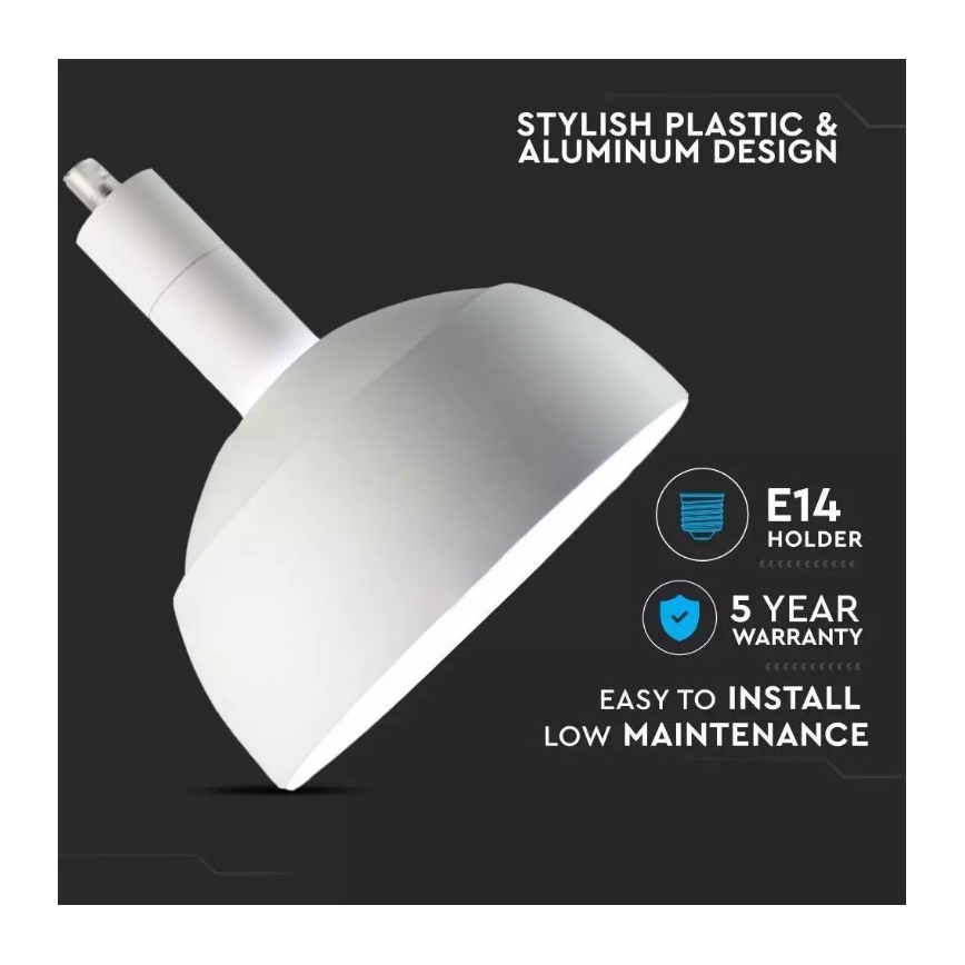 Hanglamp aan een touwtje 1xE14/60W/230V wit