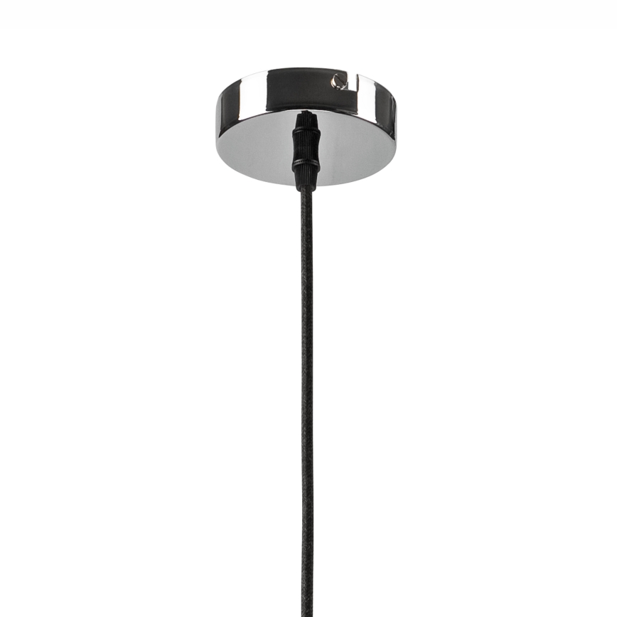 Hanglamp aan een touwtje ASTA 1xE27/60W/230V glanzend chroom