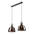 Hanglamp aan een touwtje LEA 2xE27/60W/230V brons