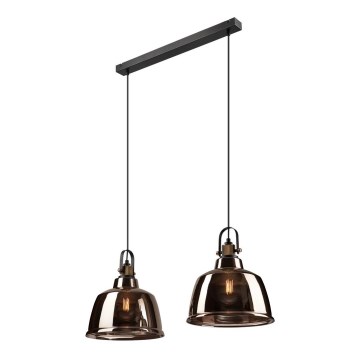 Hanglamp aan een touwtje LEA 2xE27/60W/230V brons