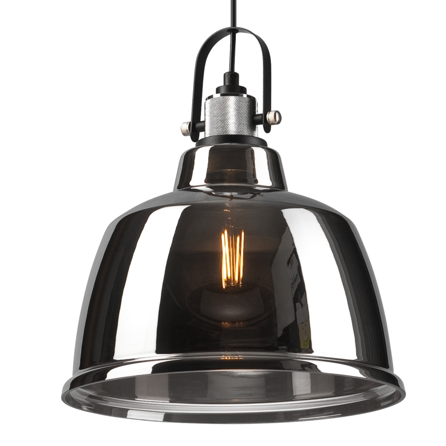 Hanglamp aan een touwtje LEA 2xE27/60W/230V glanzend chroom