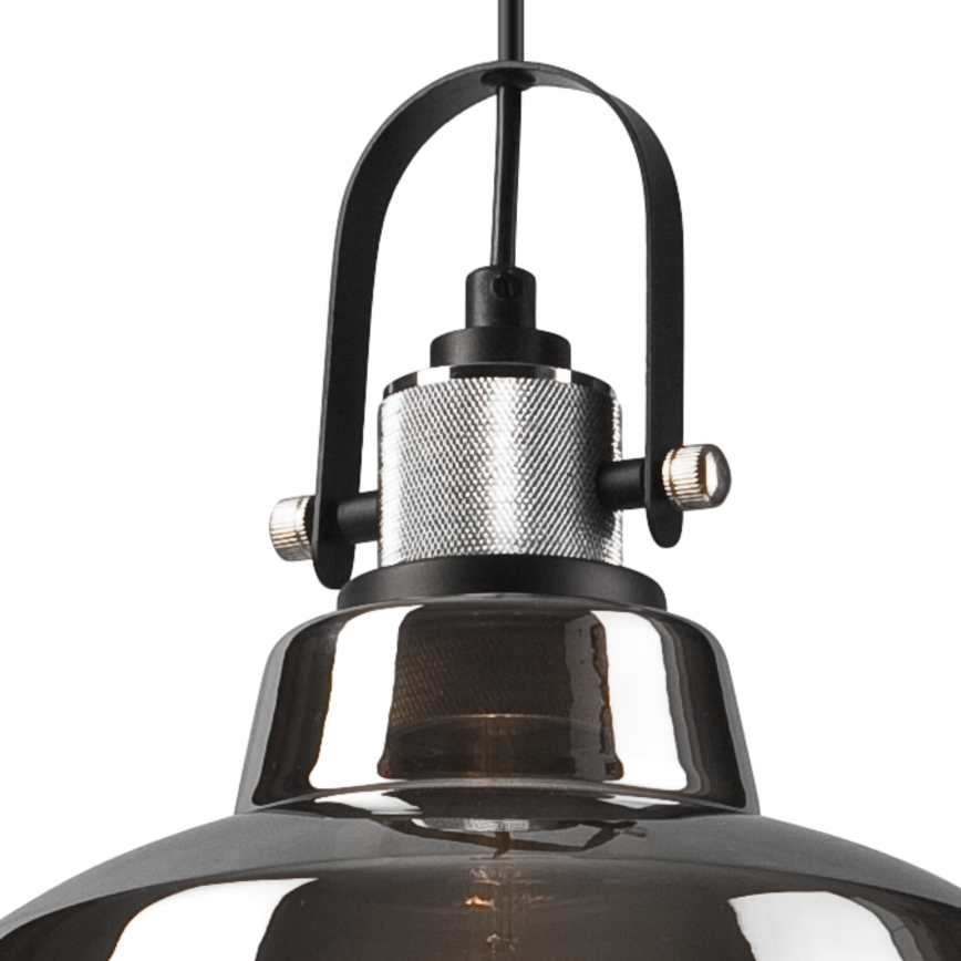 Hanglamp aan een touwtje LEA 2xE27/60W/230V glanzend chroom