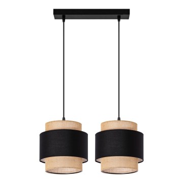 Hanglamp aan kabel 2xE27/60W/230V beige