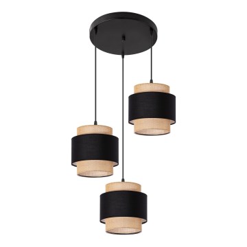 Hanglamp aan kabel 3xE27/60W/230V beige