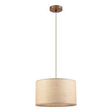 Hanglamp aan kabel AIDA 1x E27 / 15 W / 230 V Ø 35 cm eiken/raffia