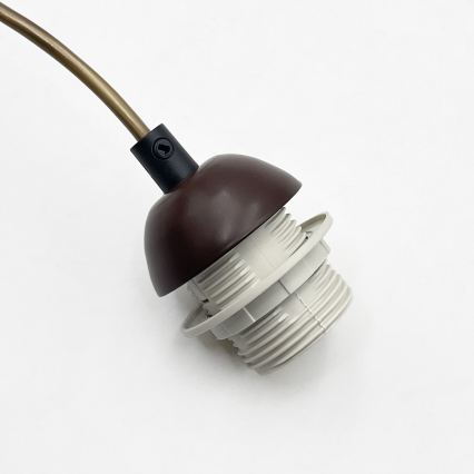 Hanglamp aan kabel AIDA 1x E27 / 15 W / 230 V Ø 35 cm eiken/raffia