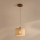 Hanglamp aan kabel AIDA 1x E27 (max. 15 W) 230 V Ø 25 cm eiken/raffia