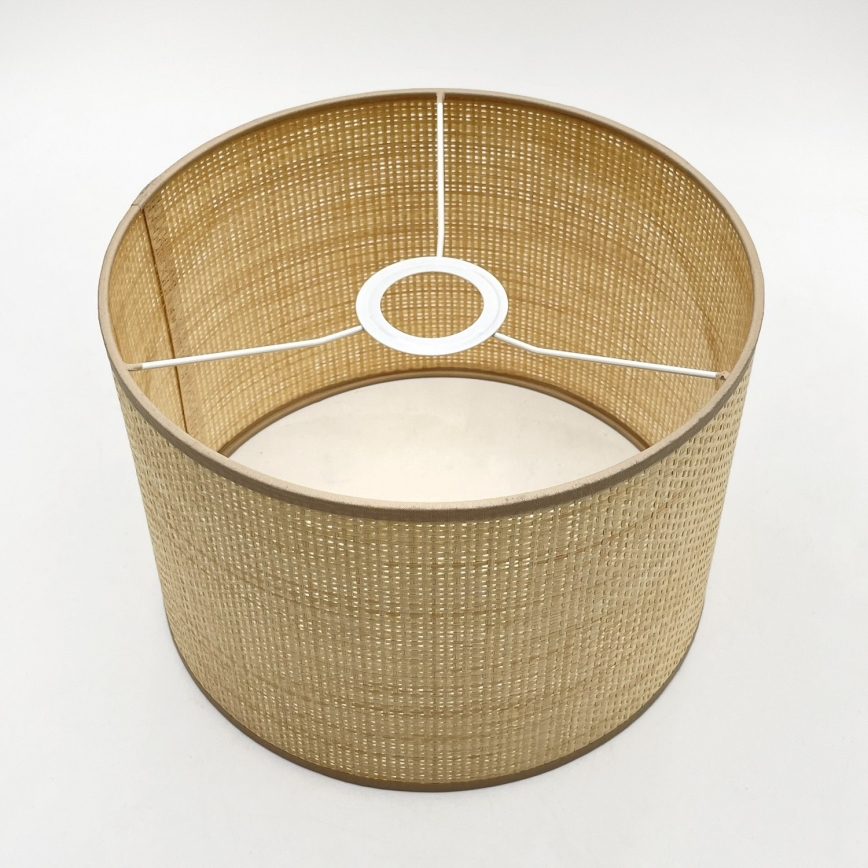 Hanglamp aan kabel AIDA 1x E27 (max. 15 W) 230 V Ø 25 cm eiken/raffia