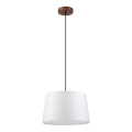Hanglamp aan kabel AIDA 1xE27/60W/230V Ø 35 cm eiken/walnoot/wit