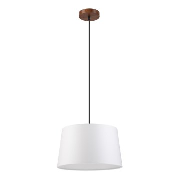 Hanglamp aan kabel AIDA 1xE27/60W/230V Ø 35 cm eiken/walnoot/wit