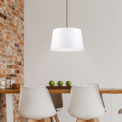 Hanglamp aan kabel AIDA 1xE27/60W/230V Ø 35 cm eiken/walnoot/wit