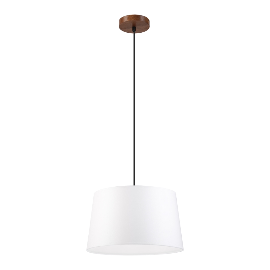 Hanglamp aan kabel AIDA 1xE27/60W/230V Ø 35 cm eiken/walnoot/wit