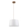 Hanglamp aan kabel AIDA 1xE27/60W/230V Ø35 cm eiken/bruin/wit