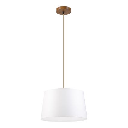 Hanglamp aan kabel AIDA 1xE27/60W/230V Ø35 cm eiken/bruin/wit