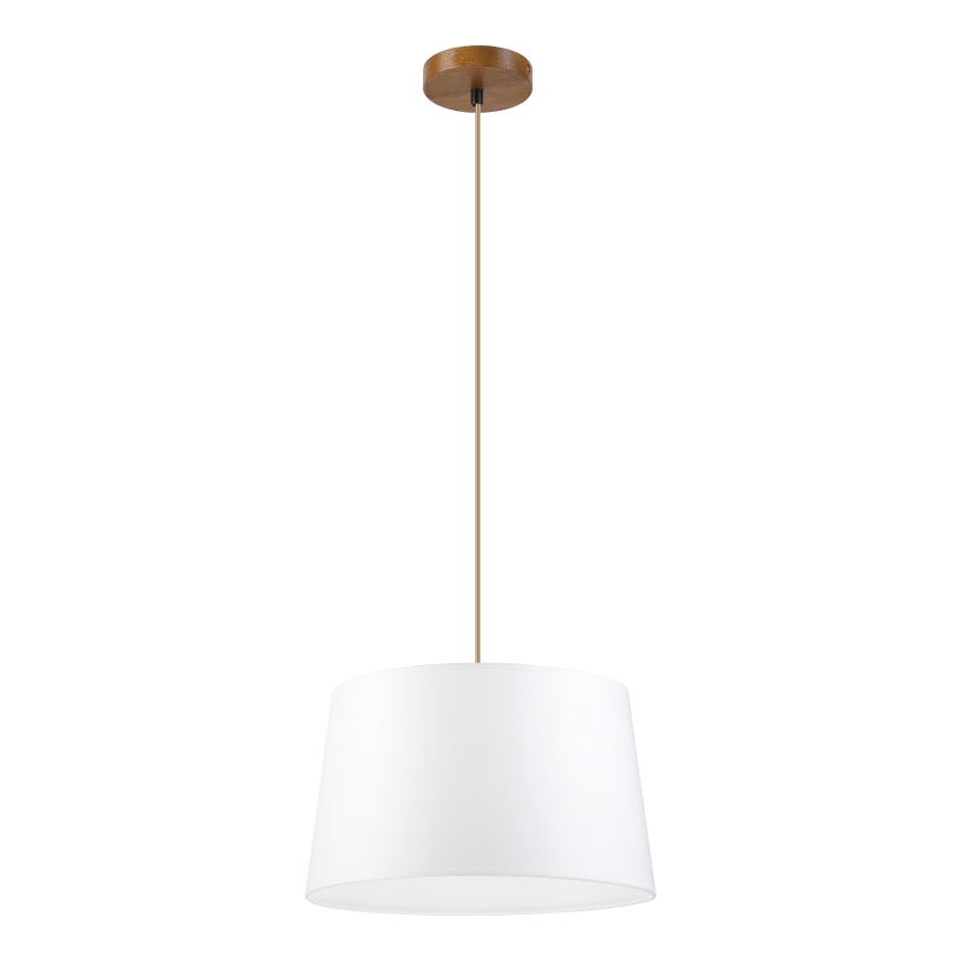 Hanglamp aan kabel AIDA 1xE27/60W/230V Ø35 cm eiken/bruin/wit