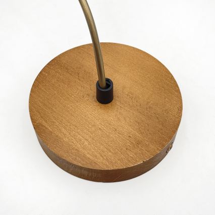 Hanglamp aan kabel AIDA 1xE27/60W/230V Ø35 cm eiken/bruin/wit