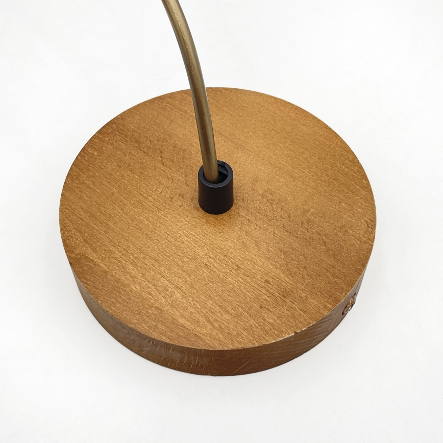 Hanglamp aan kabel AIDA 1xE27/60W/230V Ø35 cm eiken/bruin/wit