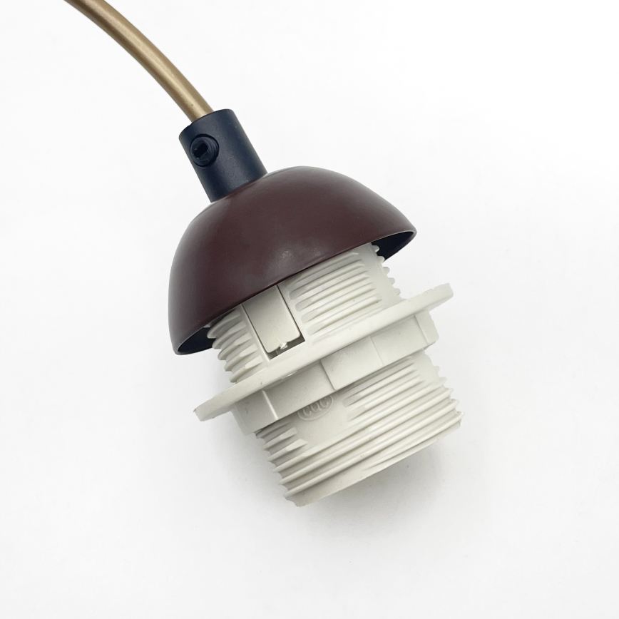 Hanglamp aan kabel AIDA 1xE27/60W/230V Ø35 cm eiken/bruin/wit