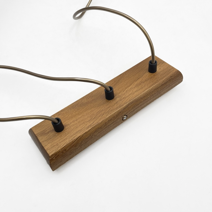 Hanglamp aan kabel AIDA 3xE27/15W/230V Ø 25 cm eik/crème