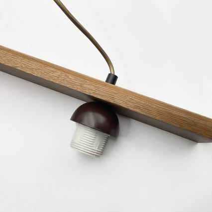 Hanglamp aan kabel AIDA 3xE27/15W/230V Ø 25 cm eik/crème