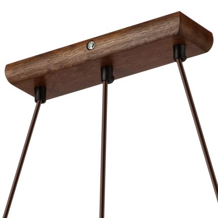 Hanglamp aan kabel AIDA 3xE27/60W/230V Ø 25 cm eik/walnoot