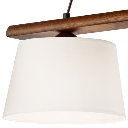 Hanglamp aan kabel AIDA 3xE27/60W/230V Ø 25 cm eik/walnoot