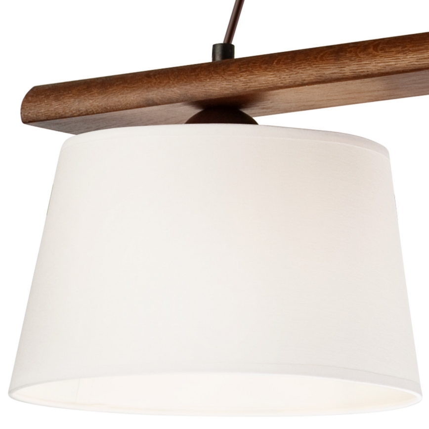 Hanglamp aan kabel AIDA 3xE27/60W/230V Ø 25 cm eik/walnoot