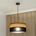 Hanglamp aan kabel ALBA 1xE27/15W/230V Ø 45 cm zwart/bruin