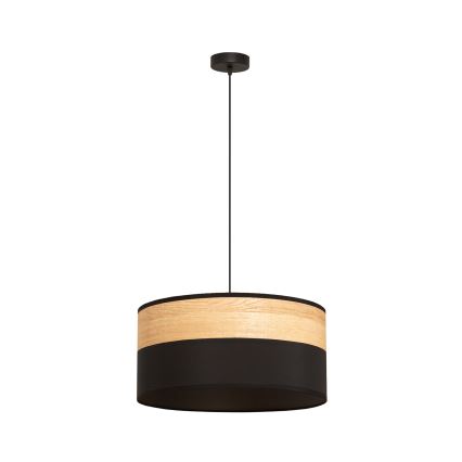 Hanglamp aan kabel ALBA 1xE27/15W/230V Ø 45 cm zwart/bruin
