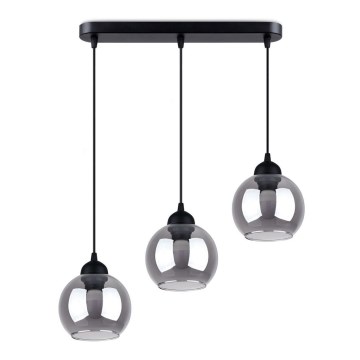 Hanglamp aan kabel ALINO 3xE27/60W/230V zwart
