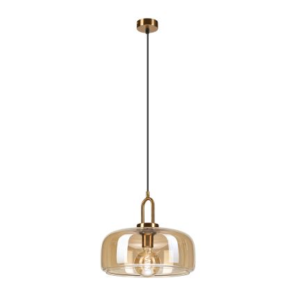 Hanglamp aan kabel AMAYA 1xE27/15W/230V goud/rookbeige