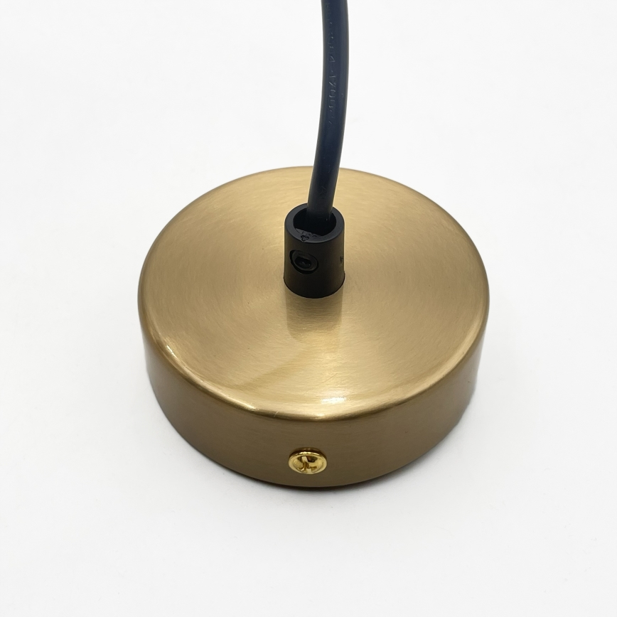 Hanglamp aan kabel AMAYA 1xE27/15W/230V goud/rookbeige