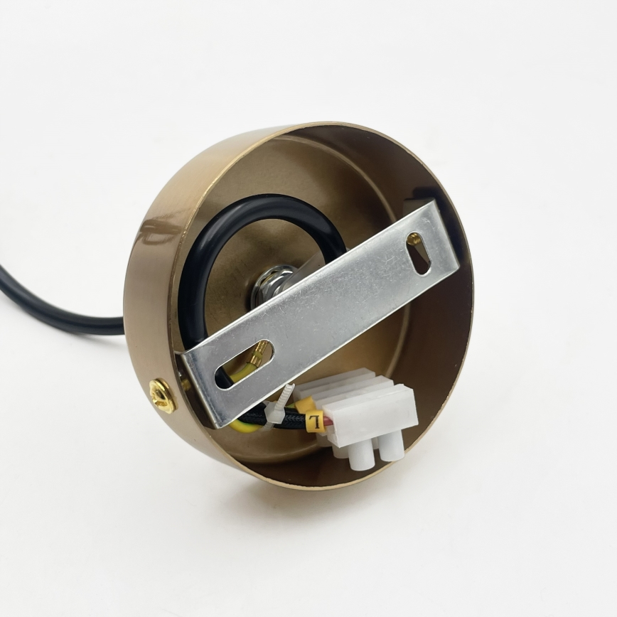 Hanglamp aan kabel AMAYA 1xE27/15W/230V goud/rookbeige