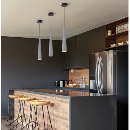 Hanglamp aan kabel ANISHA 1xGU10/35W/230V grijs