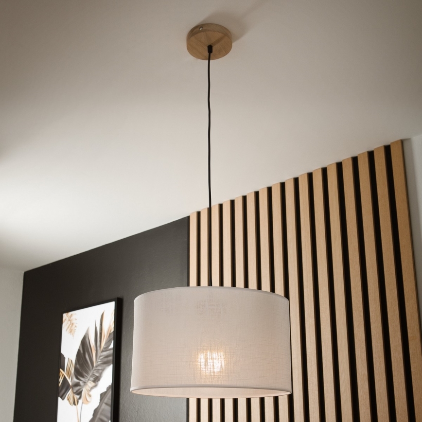 Hanglamp aan kabel ANTONIO 1xE27/60W/230V eiken