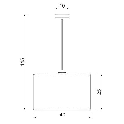 Hanglamp aan kabel ARDEN 1xE27/15W/230V Ø 40 cm beige