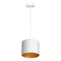 Hanglamp aan kabel ARDEN 1xE27/60W/230V Ø 18 cm wit/goud