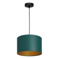 Hanglamp aan kabel ARDEN 1xE27/60W/230V Ø 25 cm groen/goud