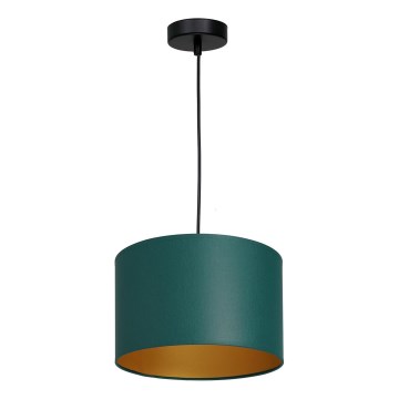 Hanglamp aan kabel ARDEN 1xE27/60W/230V Ø 25 cm groen/goud