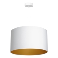 Hanglamp aan kabel ARDEN 1xE27/60W/230V Ø 40 cm wit/goud