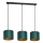Hanglamp aan kabel ARDEN 3xE27/60W/230V groen/goud