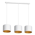 Hanglamp aan kabel ARDEN 3xE27/60W/230V wit/goud