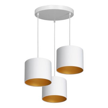 Hanglamp aan kabel ARDEN 3xE27/60W/230V wit/goud