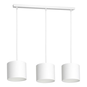Hanglamp aan kabel ARDEN 3xE27/60W/230V wit