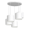 Hanglamp aan kabel ARDEN 5xE27/60W/230V wit