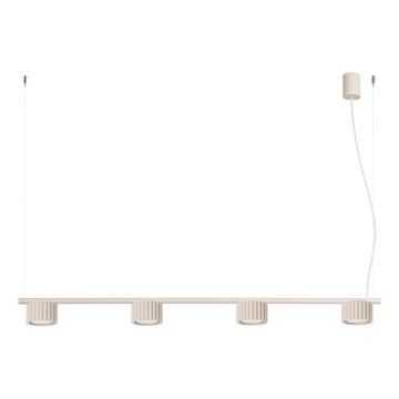 Hanglamp aan kabel AURA 4xGX53/10W/230V crème