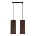 Hanglamp aan kabel AVALO 2xE27/60W/230V bruin/koper