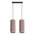 Hanglamp aan kabel AVALO 2xE27/60W/230V roze/koper